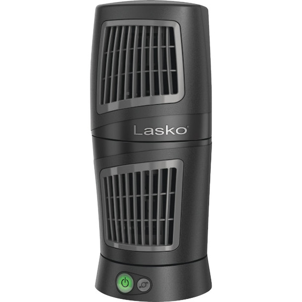 Lasko Twist-Top 13 In. 3-Speed Black Desktop Tower Fan 4911
