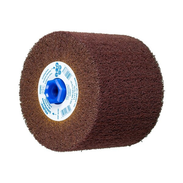 5" x 4" x 5/8-11 POLINOX Finishing Drum - Non-Woven, PNL Type - Coarse (A 100)