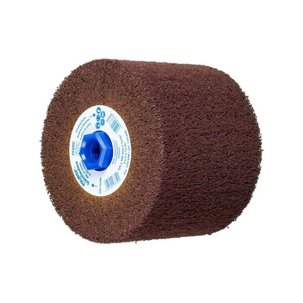 5" x 4" x 5/8-11 POLINOX Finishing Drum - Non-Woven, PNL Type - Coarse (A 100)