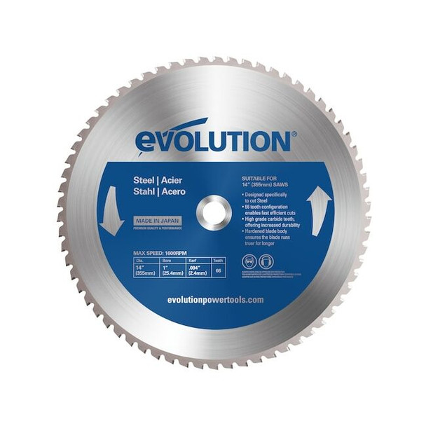 Evolution Power Tools 14" Mild Steel Cutting Blade, 1" Arbor 14BLADEST