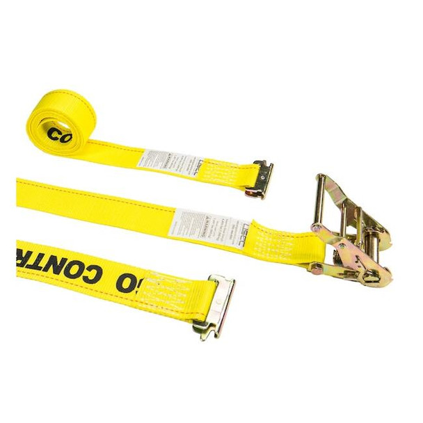 Us Cargo Control Tie Down Strap,E-Track,Yellow 5312SEF-Y