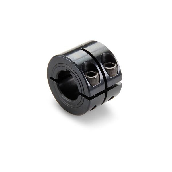 Ruland Keyed Shaft Collar, 1pc Double Wide, Bore 20mm, Steel, OD 40mm MWCLK-20-F