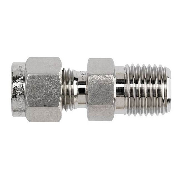 Brennan Industries Strt, SS, Comp. 1/8 in, MNPT 1/8 in N2404-02-06-SS