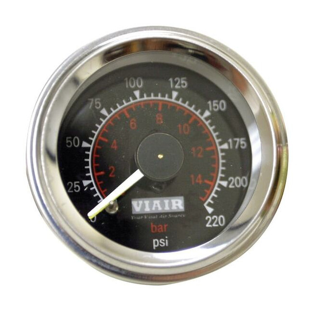 Viair Dual Needle Gauge,Black Face,Illuminated 90080