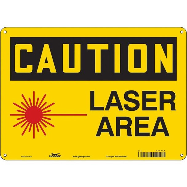 Condor Safety Sign,10 inx14 in,Polyethylene 451P87