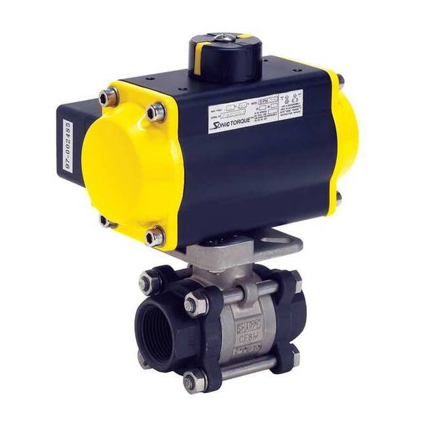 Sharpe Valves 2" FNPT Carbon Steel Pneumatic Ball Valve Inline 4353003860