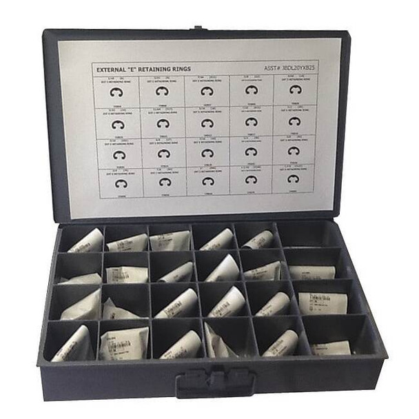 External Retaining Ring Assortment, Steel, Phosphate Finish