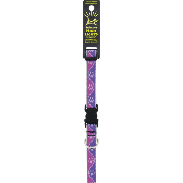 Lupine HL 3/4 In. Reflective Pink Paws 13 to 22 In. Adjustable Collar 48502