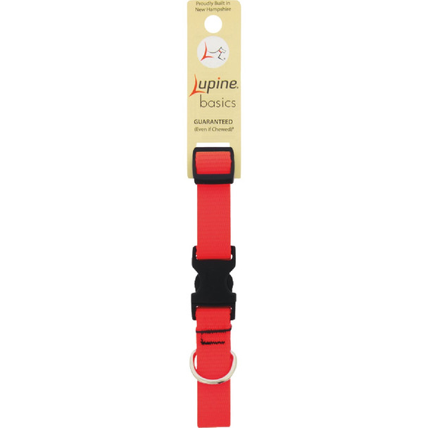 Lupine 3/4 In. Traditional Solid Blaze Orange 9 to 14 In. Adjustable Collar