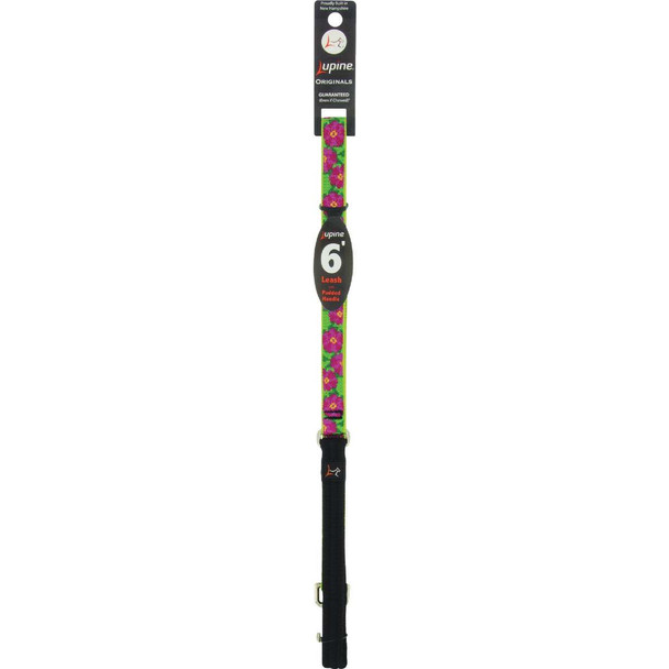 Lupine 3/4 In. x 6 Ft. Woven Pattern Petunias Dog Leash 22209