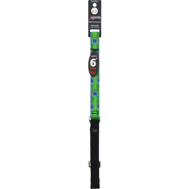 Lupine 1 In. x 6 Ft. Woven Pattern Tail Feather Dog Leash 32659