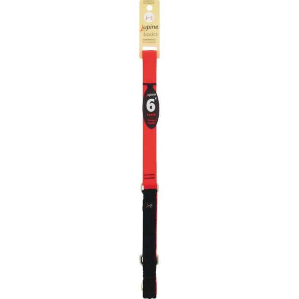 Lupine 1 In. x 6 Ft. Traditional Solid Blaze Orange Dog Leash 52559