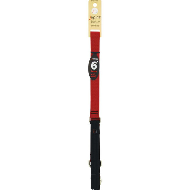 Lupine 1 In. x 6 Ft. Traditional Solid Red Dog Leash 22559