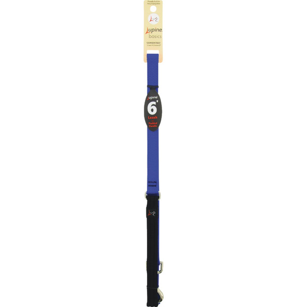 Lupine 3/4 In. x 6 Ft. Traditional Solid Blue Dog Leash 17509