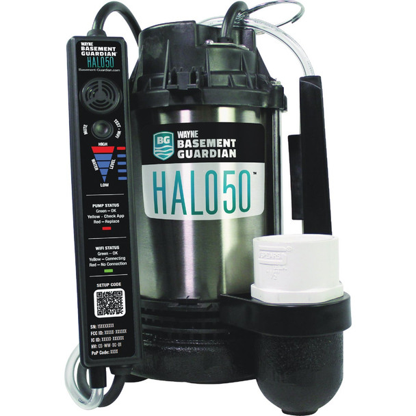 Wayne Basement Guardian HALO 1/2 HP 120V Smart Sump Pump HALO50