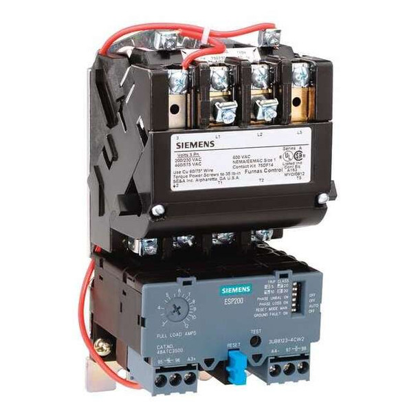 NEMA Magnetic Motor Starter, Non-Reversing, 1NO, 120V-240V AC, 3 P, Screw