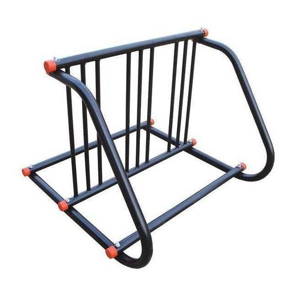 Manufacturer Varies Bike Rack, 2-Sided, 6-Bike, 39-1/2 in., Blk 9AH38