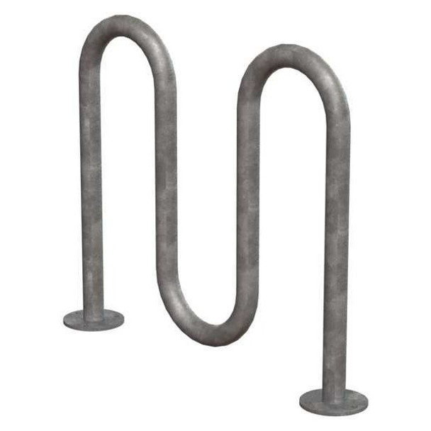 Madrax Bike Rack,Silver Color,5 Cap.,3" W QS-H36-5-SF-G Madrax Bike Rack,Silver Color,5 Cap.,3" W QS-H36-5-SF-G