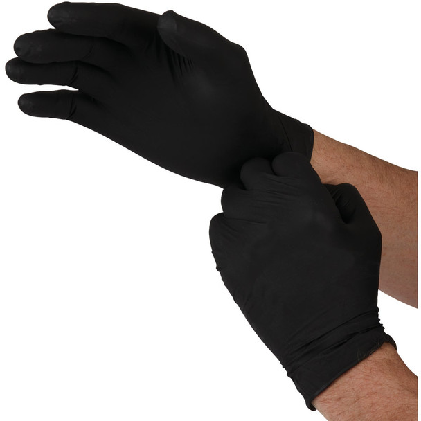 Boss Large Black Nitrile 4 Mil Disposable Gloves (100-Pack) B21051-L