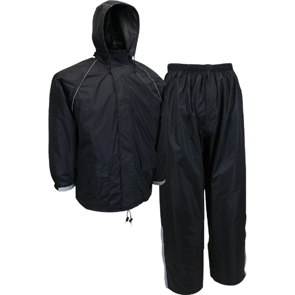 Boss XL 3-Piece Black Polyester Rain Suit B44520/XL