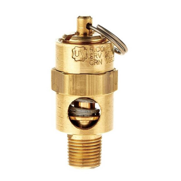 Conrader Safety Valve,Brass Ball SRV250-1/8-CE-150