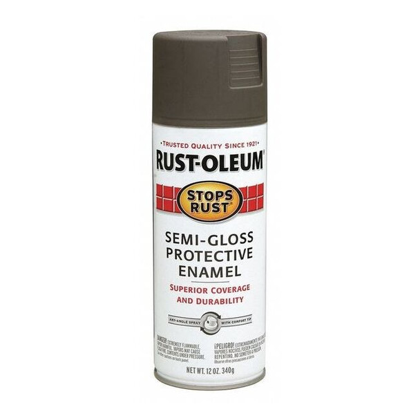 Rust-Oleum Spray Paint, Bronze, Gloss, Solvent, 12 oz. 7754830