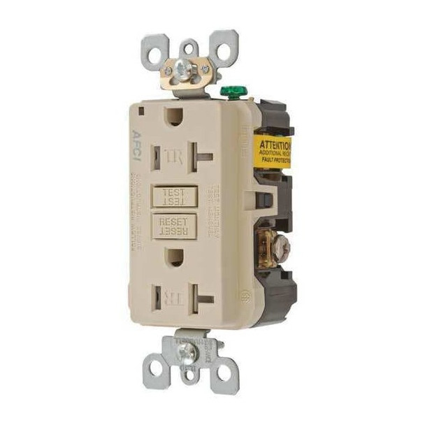 Receptacle, 5-20R, 20 A, 2 Pole, 3 Wire, Grounded
