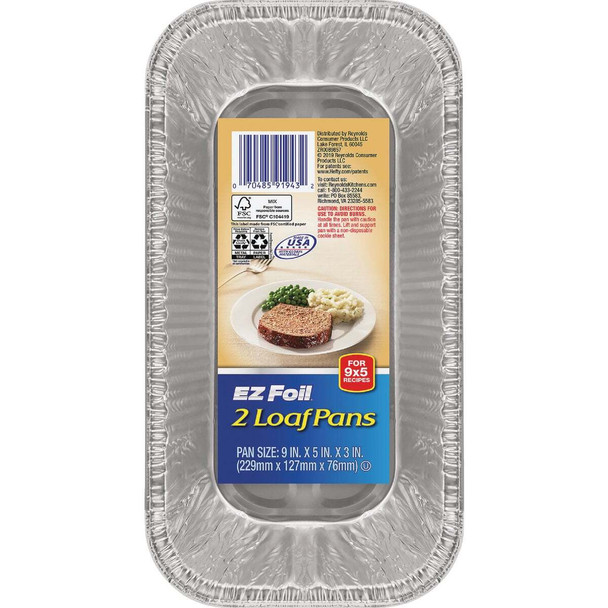E-Z Foil Loaf Pan (2-Count) Z91943 Pack of 12