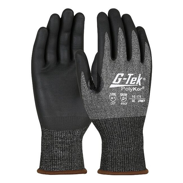 G-Tek Polykor Cut Resistant Glove, Cut Level A7 ,Nitrile ,Foam ,L 12 PK 16-378/L