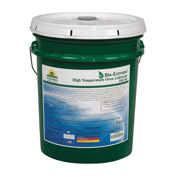 Renewable Lubricants Oven Lubricant, 5 gal, Pail, Vegetable Oil, White 81854