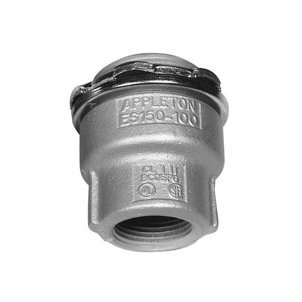 IMC Grounding Hub, 1 in x 1-1/2 in, Threaded, Iron, Electro Zinc Plated, Silver