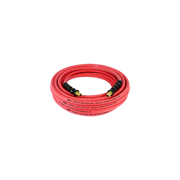 3/8" Ultra Lightweight Rubber Hose, 50' Air Hose w/ 1/4" NPT Male inlet Thread Ends ULR385014