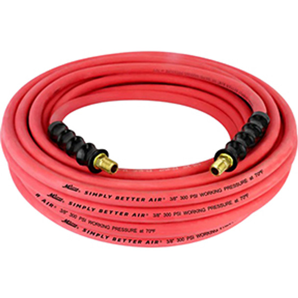 3/8" Ultra Lightweight Rubber Hose, 50' Air Hose w/ 1/4" NPT Male inlet Thread Ends ULR385014 3/8" Ultra Lightweight Rubber Hose, 50' Air Hose w/ 1/4" NPT Male inlet Thread Ends ULR385014