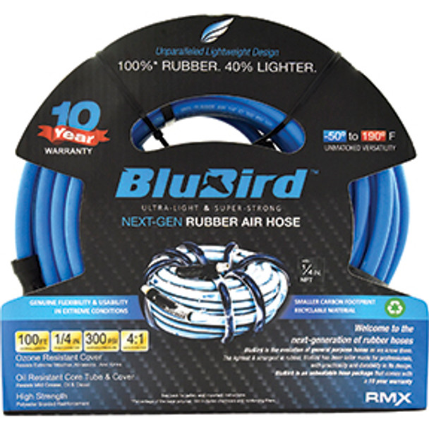 BluBird Rubber Air Hose Assembly 1/4in x 100ft BB14100
