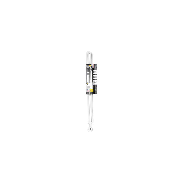 Rapid Tie 16in Non Marring Adjustable Extendable Strap Patented Made in USA - 2 Pack White BBRT01-WT