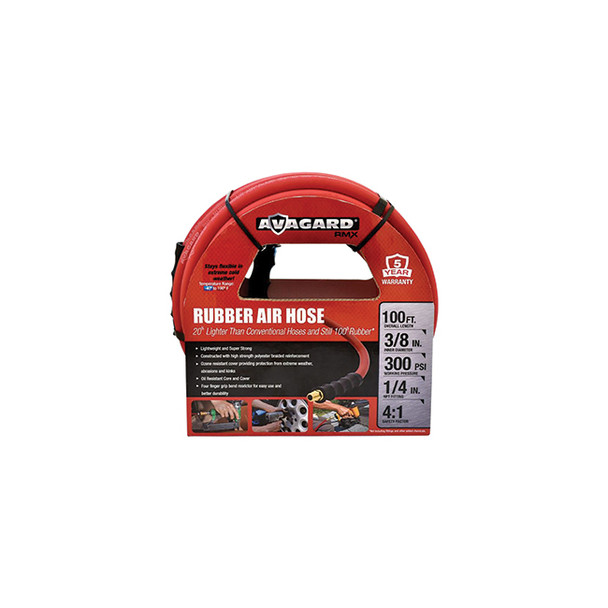 Avagard Rubber Air Hose Assembly 3/8in x 100ft AVG38100