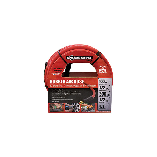 Avagard Rubber Air Hose Assembly 1/2in x 100ft AVG12100