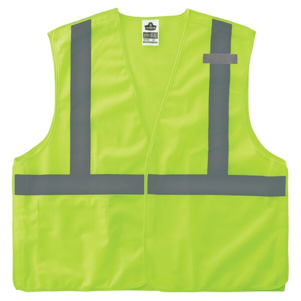 Ergodyne 4XL Lime Economy Breakaway Mesh Vest Class 2 - Single Vest 8215BA-S