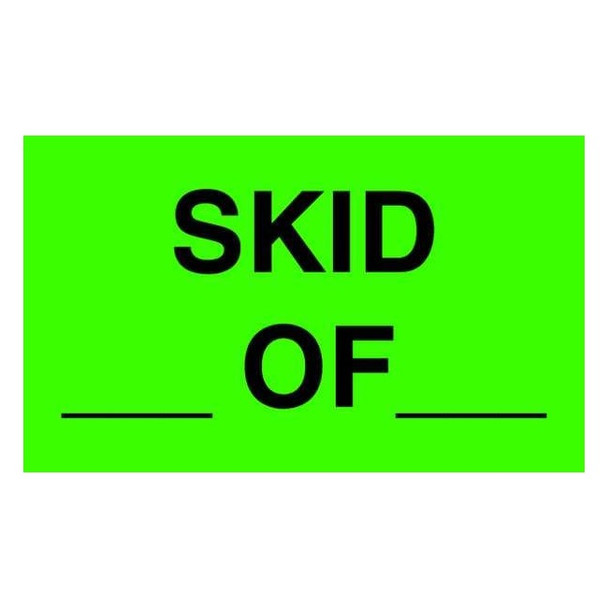 Tapecase Shipping Labels,5 In. W,Black/Green,PK50 16V031