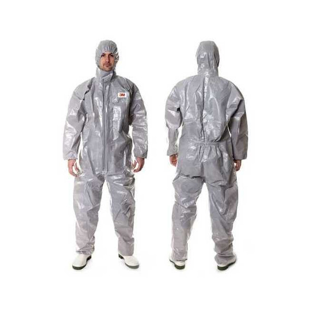 3m Coverall,3XL,Gray,Non-Porous Film Lam 4570-3XL