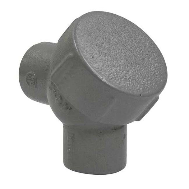 Hubbell Killark IMC Elbow, 1/2 in, Threaded, Iron, Powder Coated, Gray Y-1M