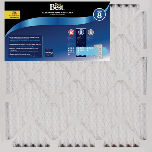 Do it Best 16 In. x 16 In. x 1 In. MERV 8 Furnace Filter (12-Pack) 428773
