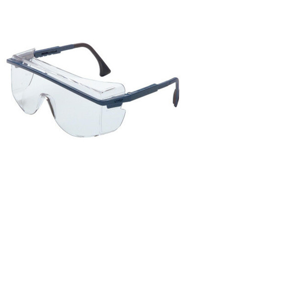 Astrospec OTG 3001 Eyewear, Clear Lens, Polycarbonate, Ultra-dura, Blue Frame