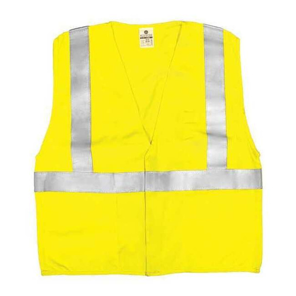 Kishigo 4XL Class 2 Flame Resistant High Visibility Vest, Lime AFM300-4X
