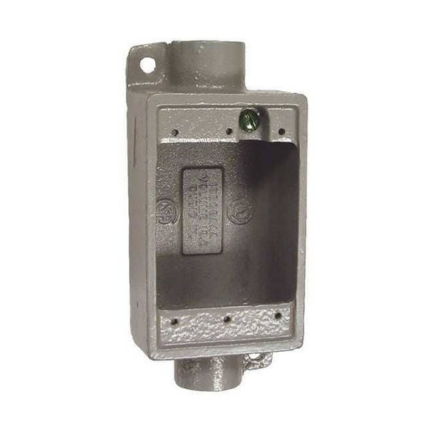 Electrical Box, 50 cu in, FDC Box Type, 1 Gang, Aluminum, Rectangular Shape