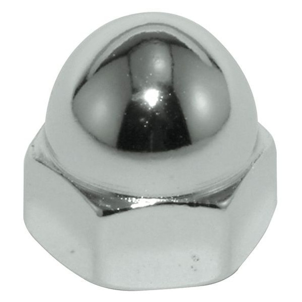 Low Crown Cap Nut, #4-40, 316 Stainless Steel, Plain, 1/4 in H, 10 PK