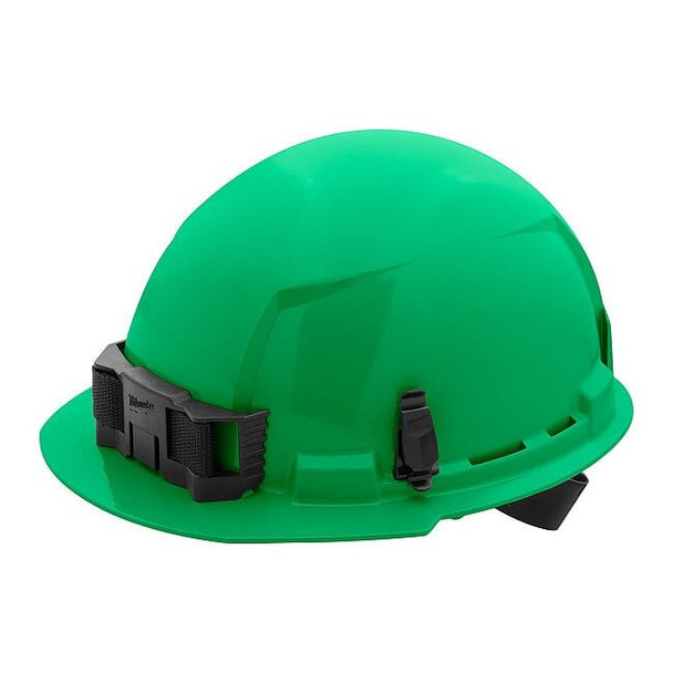 BOLT Green Front Brim Hard Hat w/4pt Ratcheting Suspension - Type 1, Class E