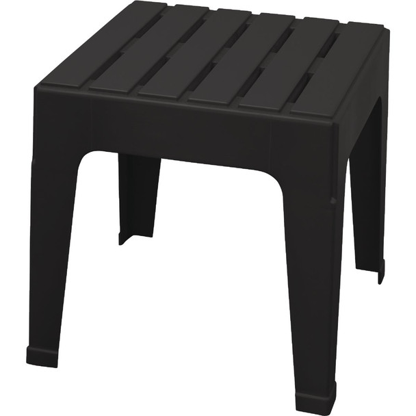 Adams Big Easy Black 18.9 In. Square Resin Stackable Side Table 260620