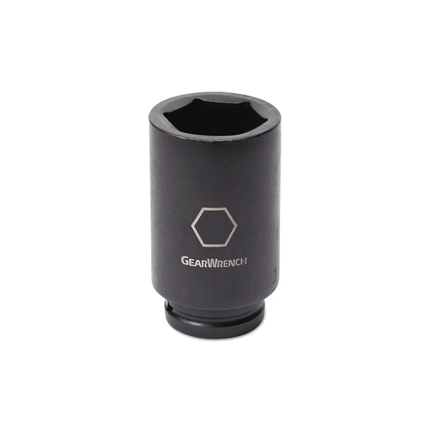 Impact Socket, 3/4 in Drive Size, 1-1/8 in Opening Size, 6-point, Deep Length