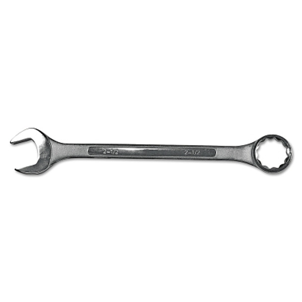 Jumbo Combination Wrench, 2 in Opening, 24 in L, 12-point, Nickel Chrome Plated Finish